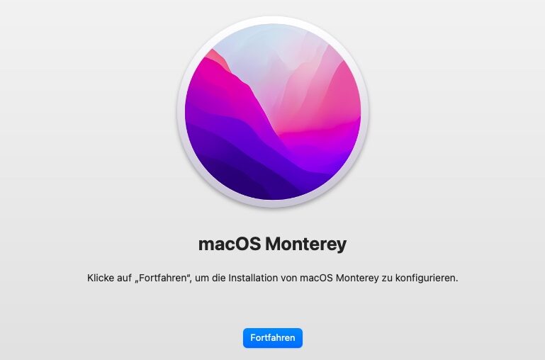 Apple OS 12 Monterey installieren