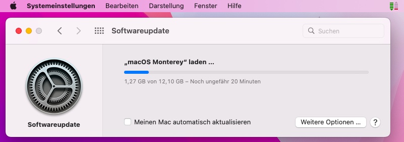 Apple OS 12 Monterey laden